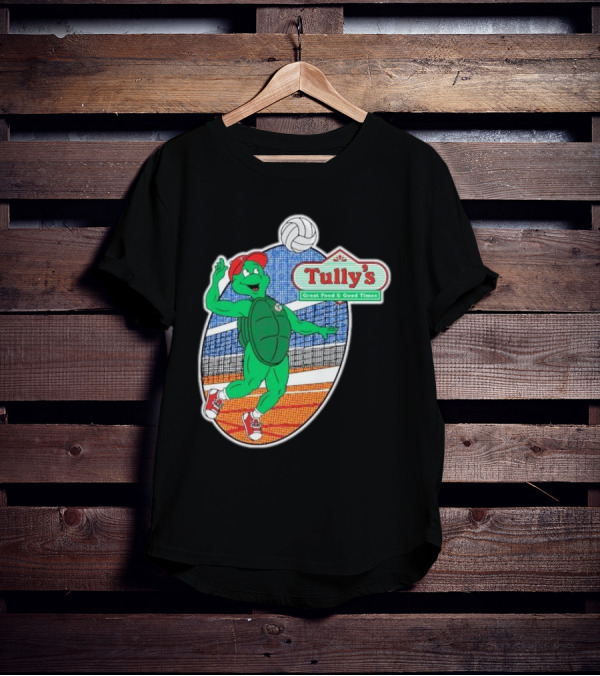 Tully’s Volleyball Great Food And Good Times Turtle Player T-Shirt