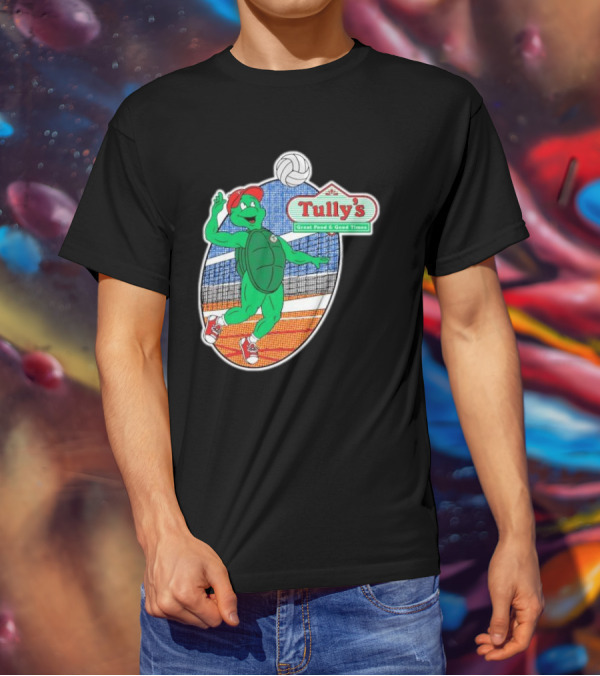 Tully’s Volleyball Great Food And Good Times Turtle Player T-Shirt