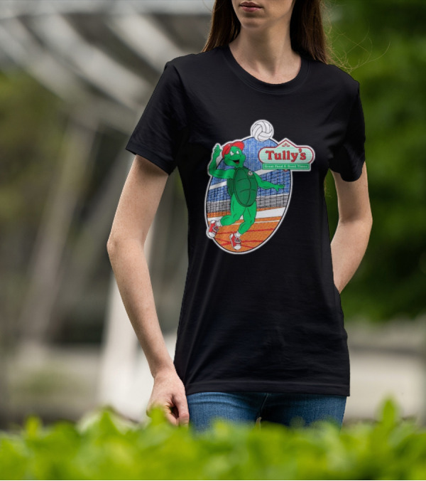 Tully’s Volleyball Great Food And Good Times Turtle Player T-Shirt