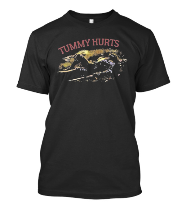 Tummy Hurts Knight Lying In Field T-Shirt