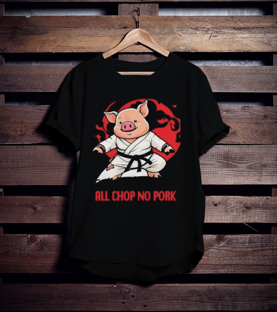 Wrestling Observer Figure Four Weekly All Chop No Pork Karate Pig T-Shirt