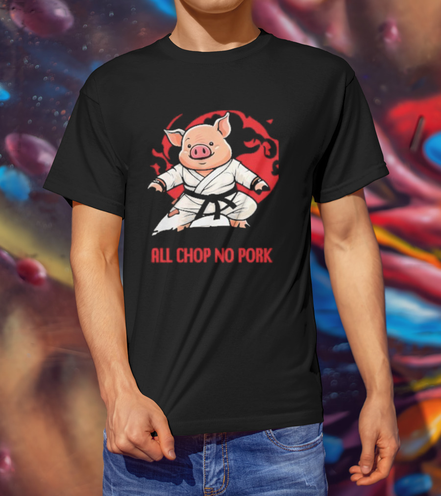 Wrestling Observer Figure Four Weekly All Chop No Pork Karate Pig T-Shirt
