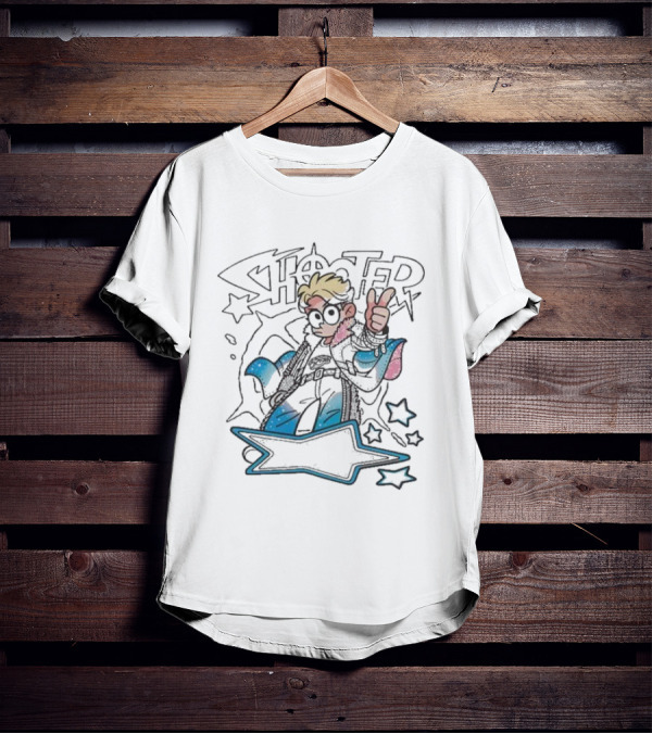 Umino Shota X Nielsen Shooter Collaboration Stars And Peace Sign T-Shirt