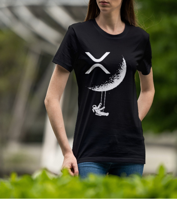 X-Moon Astronaut Swinging Beneath Lyndsey Wearing's Symbolic T-Shirt
