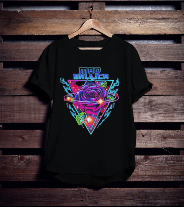Mad Gallica Cosmic Rose Nebula Triangle T-Shirt