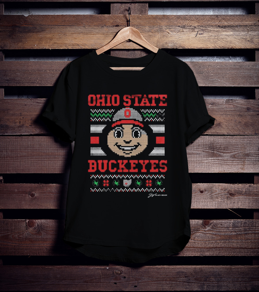 Ohio State Buckeyes Brutus Ugly Christmas T-Shirt