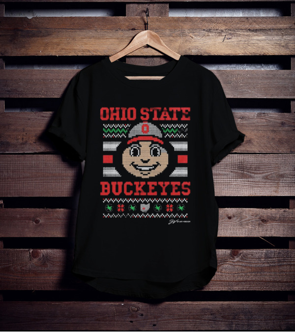 Ohio State Buckeyes Brutus Ugly Christmas T-Shirt