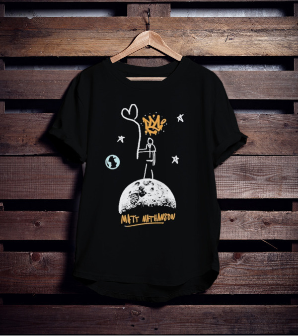 Matt Nathanson King Of Unsimple Moon Art With Earth And Crown T-Shirt