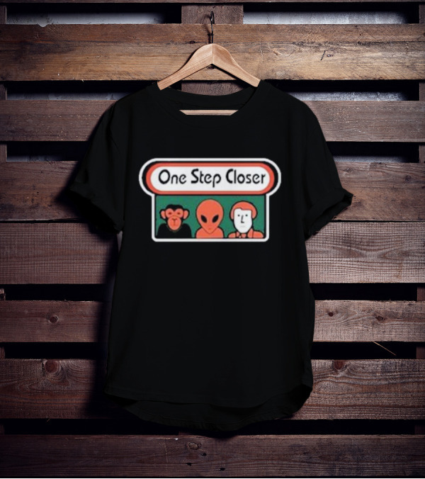 One Step Closer Alien Monkey Human Trio T-Shirt