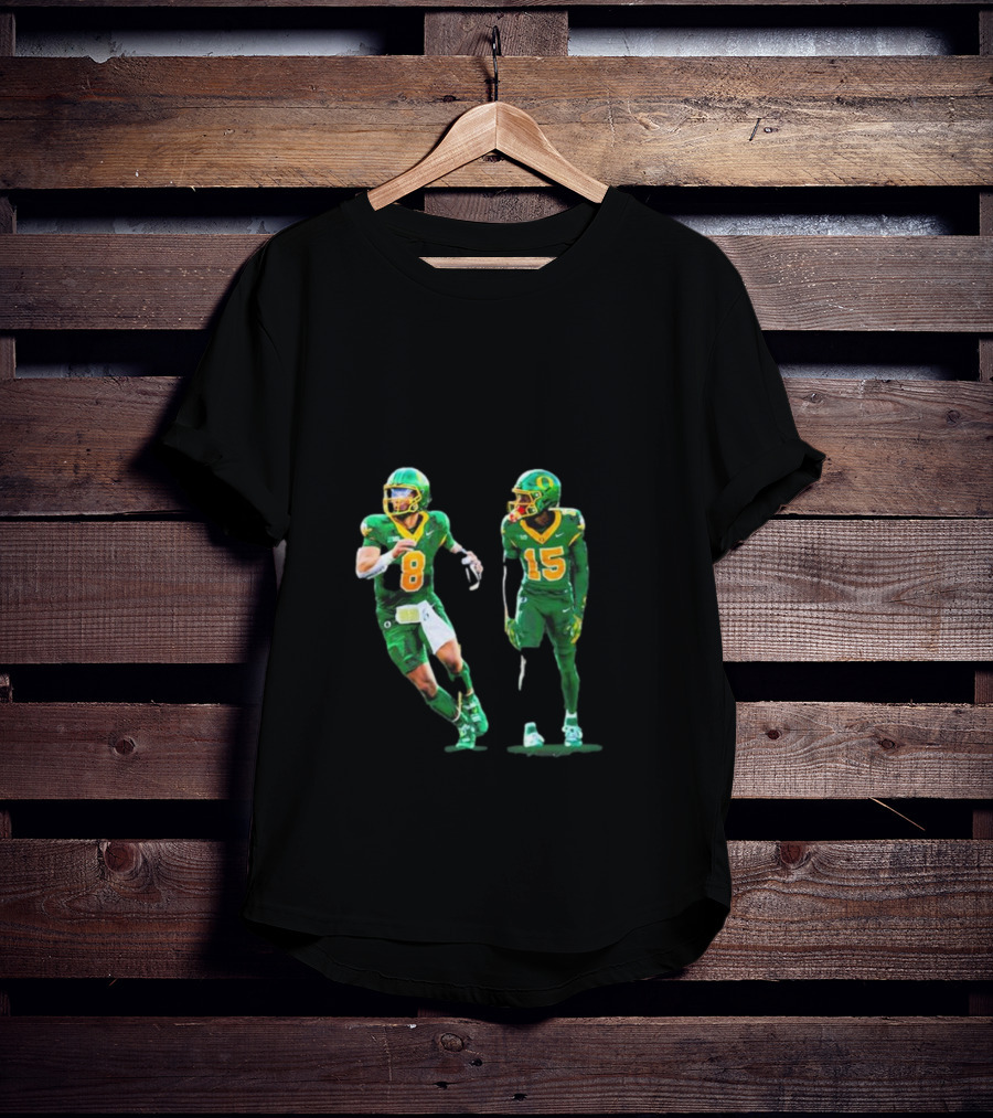 Oregon Ducks No 1 Seed College Football Playoff Players In Green Uniforms T-Shirt