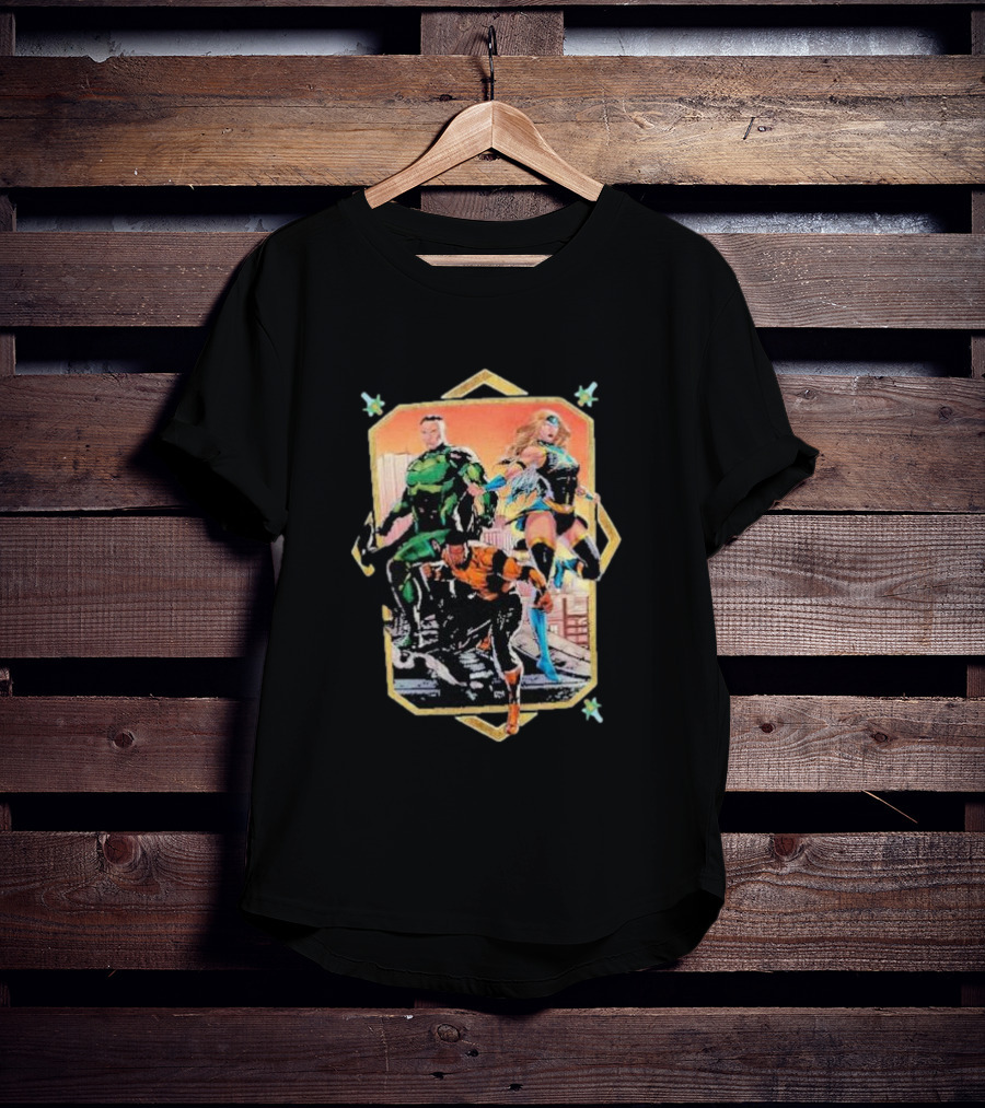 Rippaverse Trinity Unleashed Dynamic Superhero Trio Epic T-Shirt