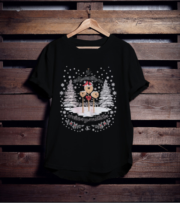 Sabrina Carpenter A Nonsense Christmas Snowy Trees And Heart Decorations T-Shirt