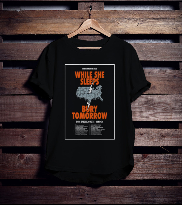 North America 2025 While She Sleeps Bury Tomorrow Plus Special Guests Vended T-Shirt