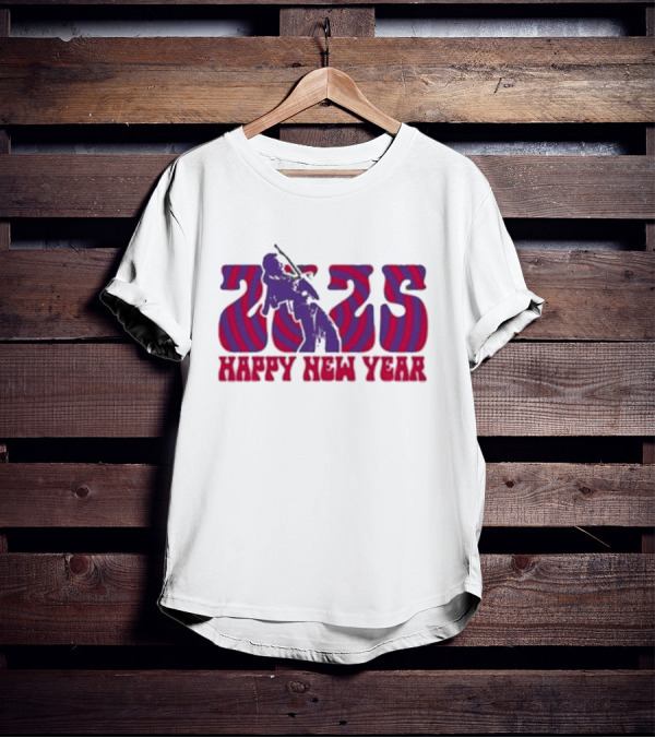 Jimi Hendrix 2025 Happy New Year T-Shirt