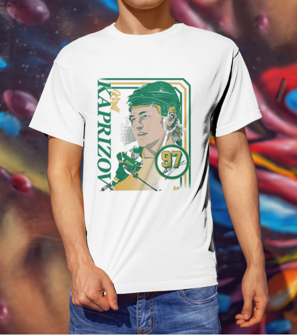 Kirill Kaprizov 97 Iconic Collage Frame T-Shirt