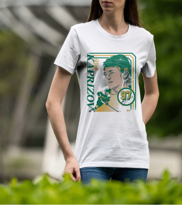 Kirill Kaprizov 97 Iconic Collage Frame T-Shirt