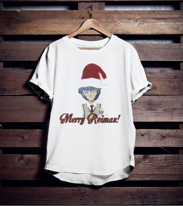 Merry Reimas Anime Character Santa Hat Holiday T-Shirt