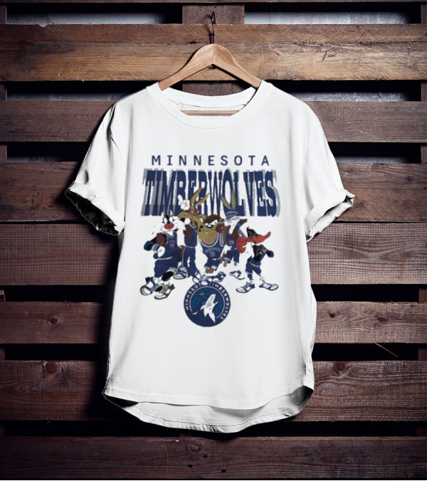 Minnesota Timberwolves NBA Basketball Featuring Looney Tunes Characters T-Shirt