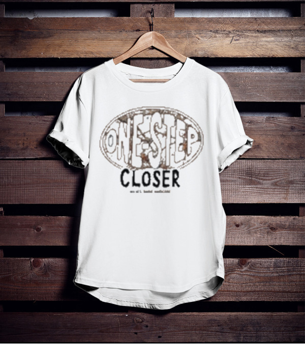 One Step Closer Oval Snow Camo T-Shirt