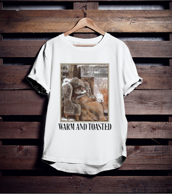 Warm And Toasted Owl Relaxing By The Fire T-Shirt