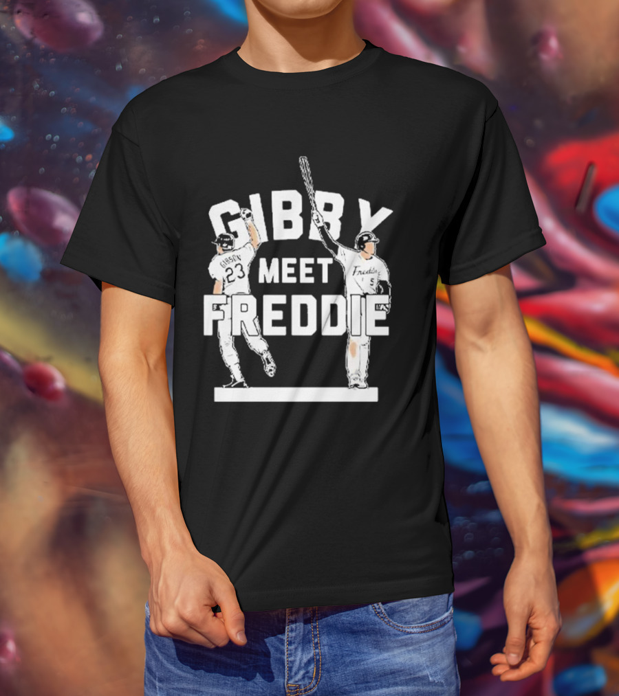 Gibby Meet Freddie Los Angeles Dodgers Baseball Moment T-Shirt