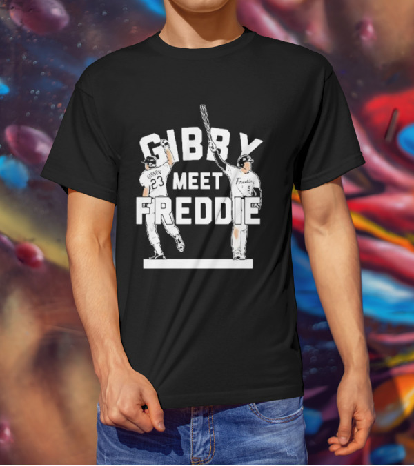 Gibby Meet Freddie Los Angeles Dodgers Baseball Moment T-Shirt