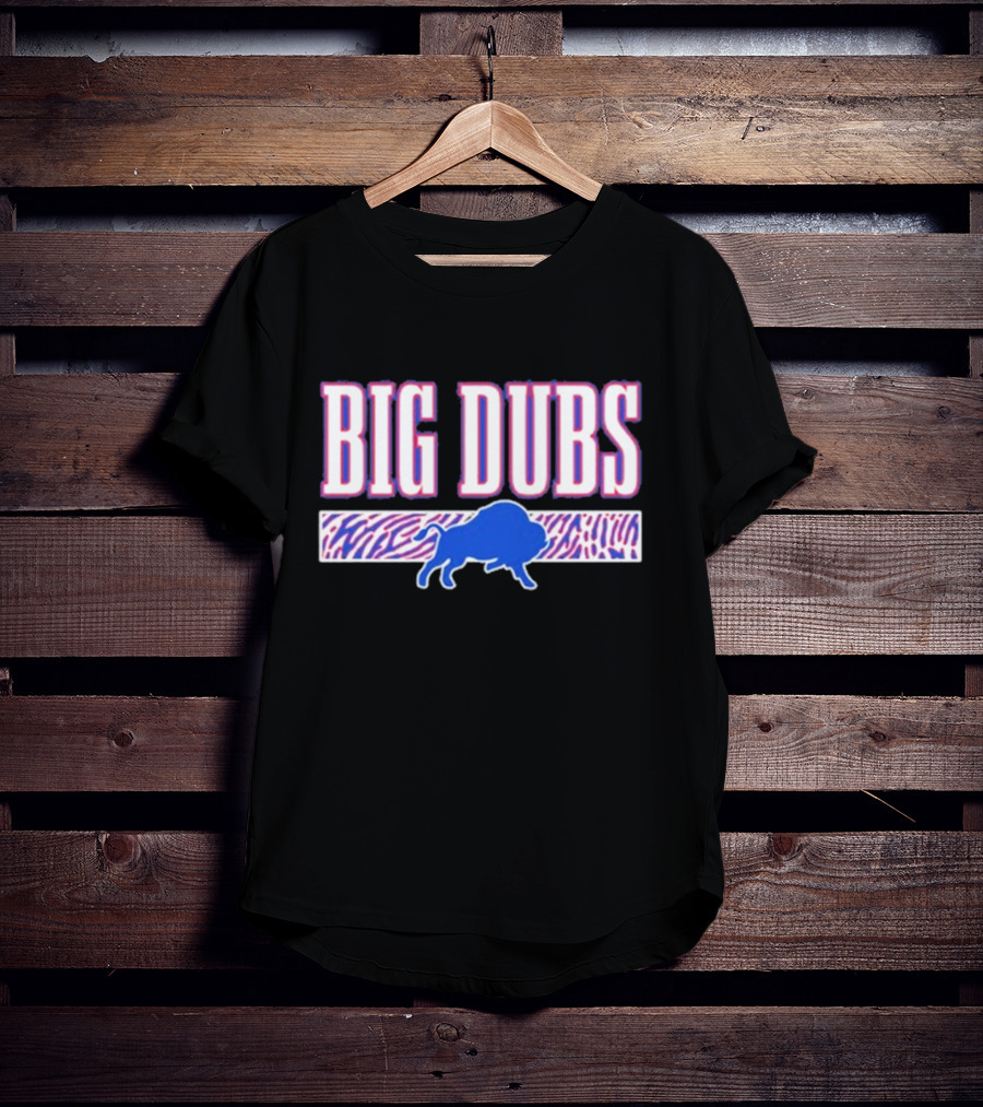 26 S Buffalo Big Dubs Blue Buffalo Zebra Print T-Shirt