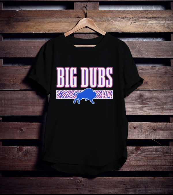 26 S Buffalo Big Dubs Blue Buffalo Zebra Print T-Shirt
