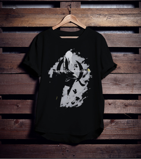 A Perfect Circle Grunge Style Angel Figure With Crescent T-Shirt