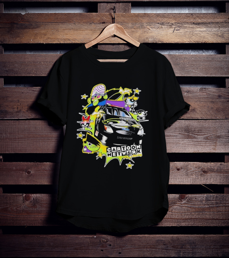 Cartoon Network Wacky Racing Powerpuff Mojo Jojo Racing Car T-Shirt