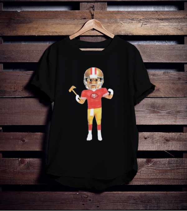 49Ers X Gorf Bobblehead Football Figure With Helmet And Pickaxe T-Shirt