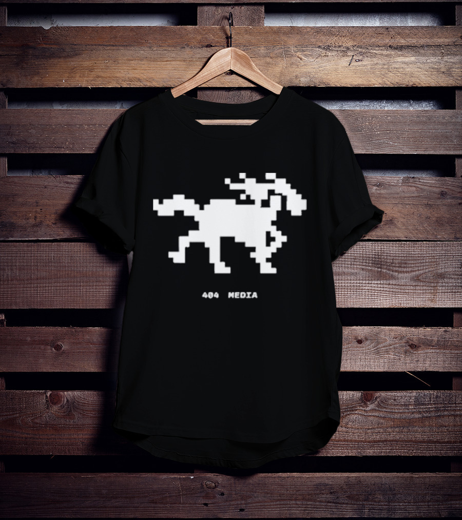 404 Media Pixelated Horse Retro Digital Aesthetic T-Shirt