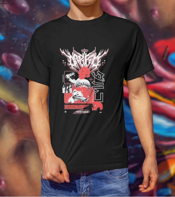 Darko Us Raffle Graphic With Abstract Red And White Elements T-Shirt