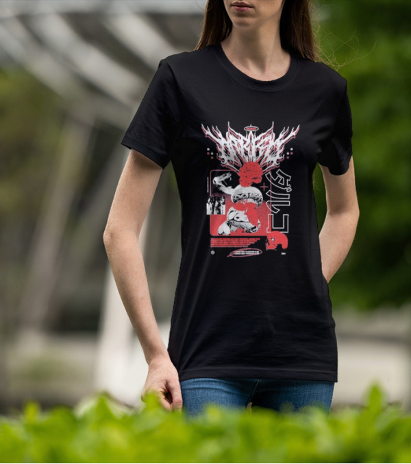 Darko Us Raffle Graphic With Abstract Red And White Elements T-Shirt