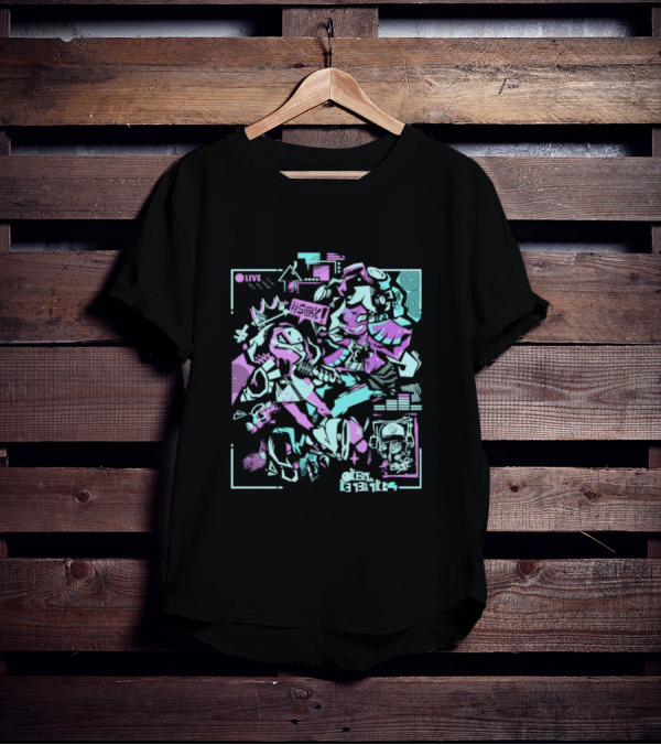 Splatoon Inspired Don't Get Cooked Gaming Art Brian Shepard T-Shirt