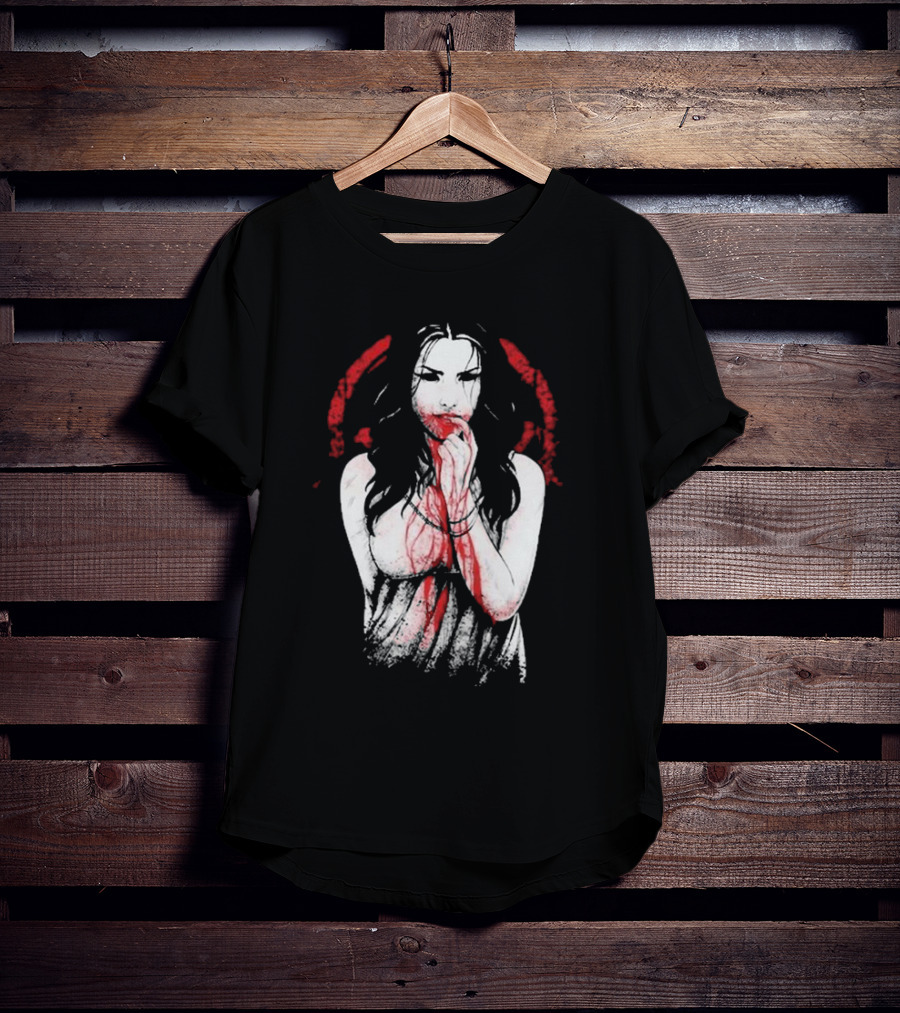 Electric Callboy Eat Me Alive Bloody Woman In Red And Black T-Shirt