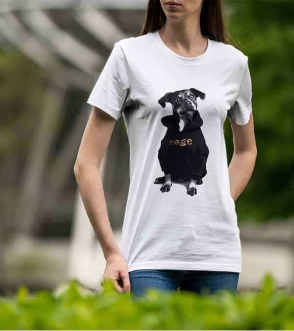 Rage Dog In T-Shirt