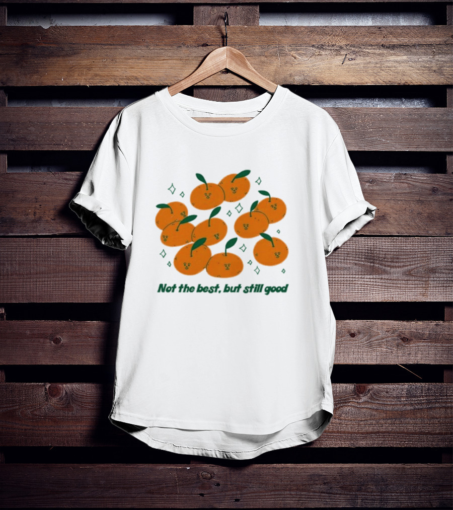 Summer Salt Not The Best But Still Good Cute Orange Faces With Green Leaves T-Shirt