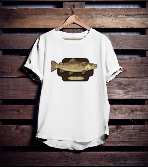 Parliament Brown Trout Fish Plaque T-Shirt