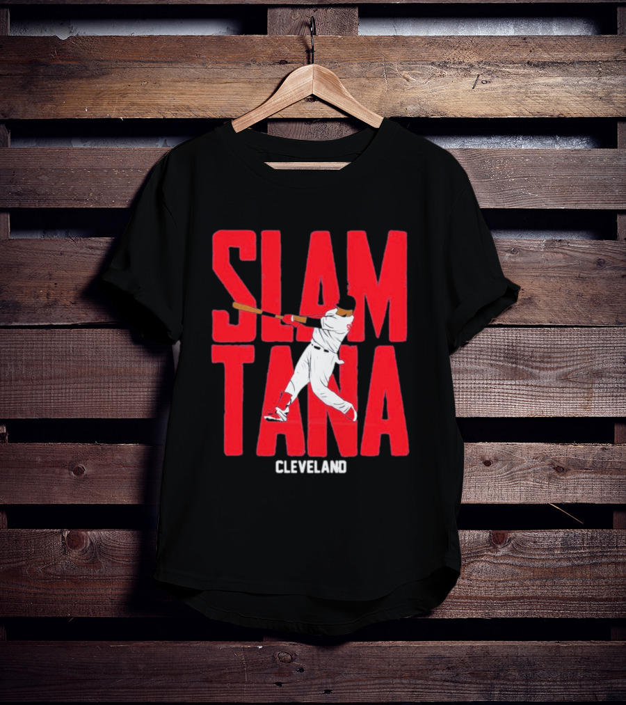 Carlos Santana Cleveland Baseball Slamtana Player T-Shirt