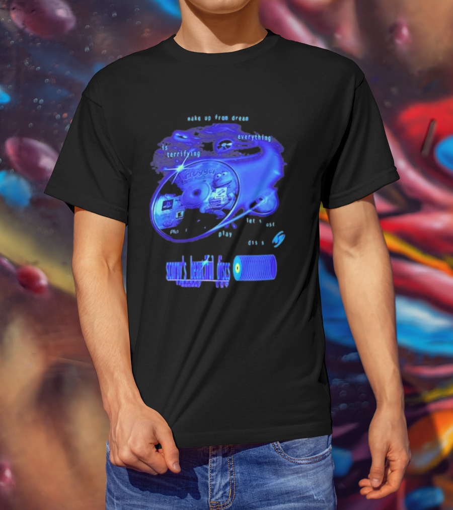 Frogger Everything Is Terrifying Let Yourself Play Scruff's Beautiful Discs CHANNEL17 T-Shirt