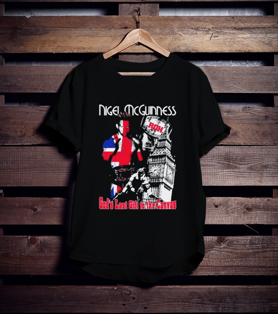 Nigel McGuinness ROH God's Last Gift To The Canvas Union Jack Big Ben T-Shirt