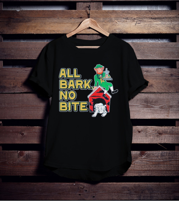 Notre Dame Fighting Irish All Bark No Bite Sugar Bowl Victory Trophy Bulldog T-Shirt