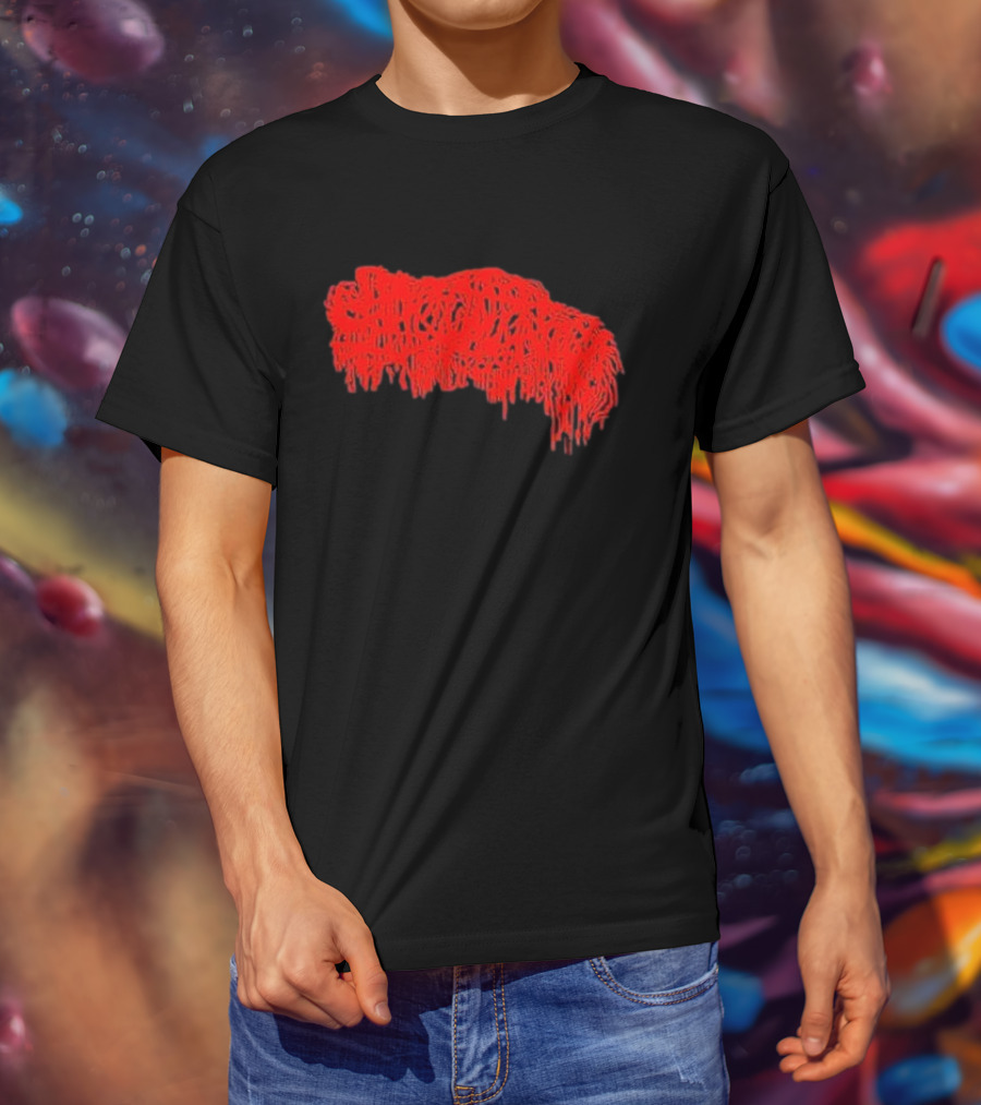Mcneely Sanguisugabogg Red Dripping Text T-Shirt