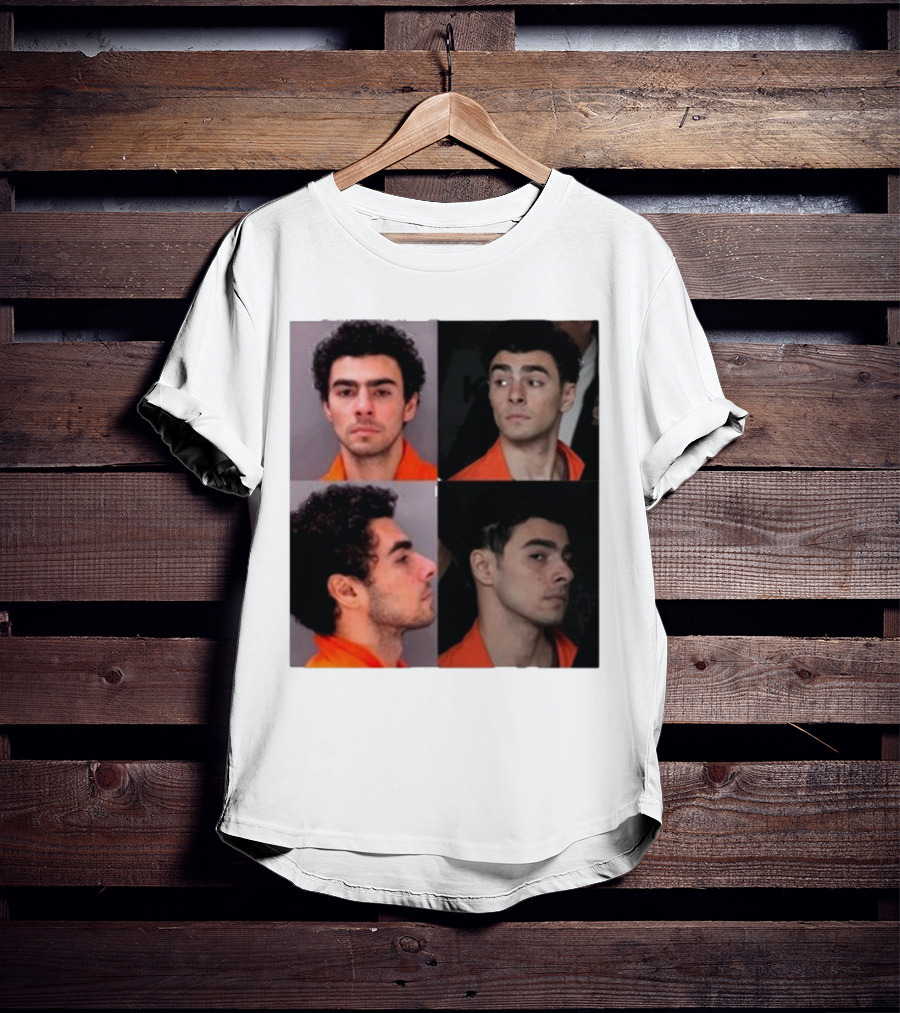 Multifaceted Expression Of Luigi Mangione In Orange Attire T-Shirt
