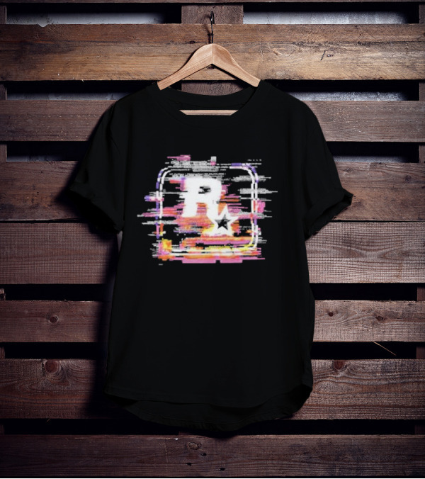 GTA6 Rockstar Glitch R T-Shirt