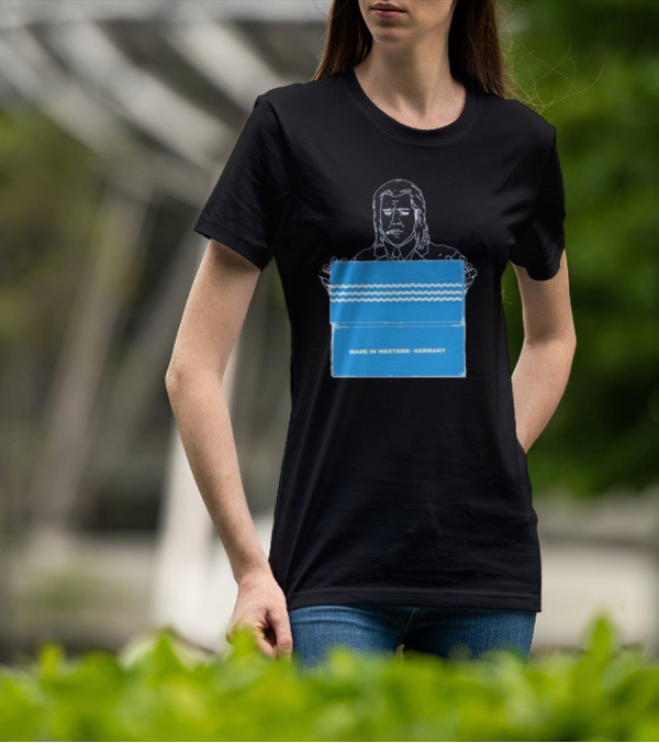 Made In Western Germany Pulp Fiction Blue Box Holder T-Shirt