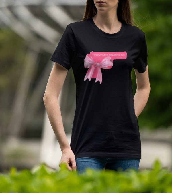 Madison Beer Type Merch Pink Gun Bow I Would Take A Bullet For You T-Shirt