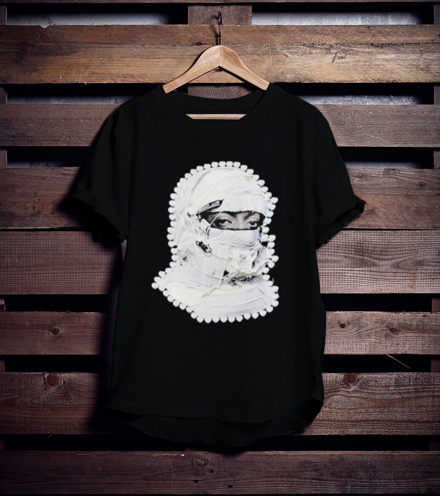Noissey High Quality Functional Print Pull Over White Masked Figure T-Shirt