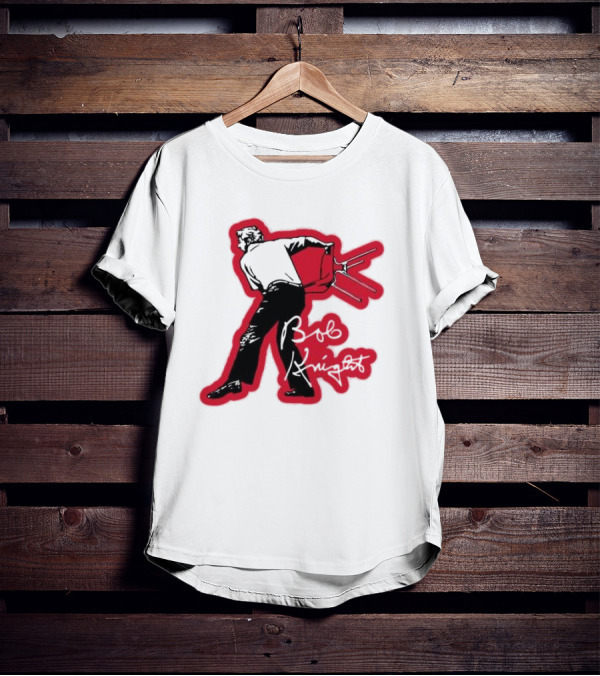 Bob Knight Throwing Chair Basketball Iconic Moment T-Shirt
